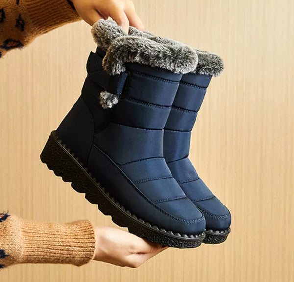 Warme Wasserdichte Winterstiefel - Schwarz