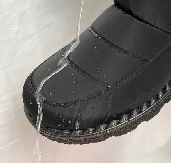 Warme Wasserdichte Winterstiefel - Schwarz