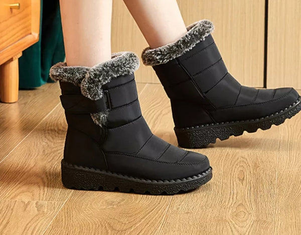 Warme Wasserdichte Winterstiefel - Schwarz