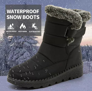 Warme Wasserdichte Winterstiefel - Schwarz